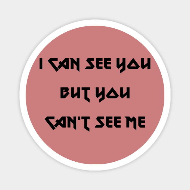 I can see you but you can't see me Magnet by TJMERCH